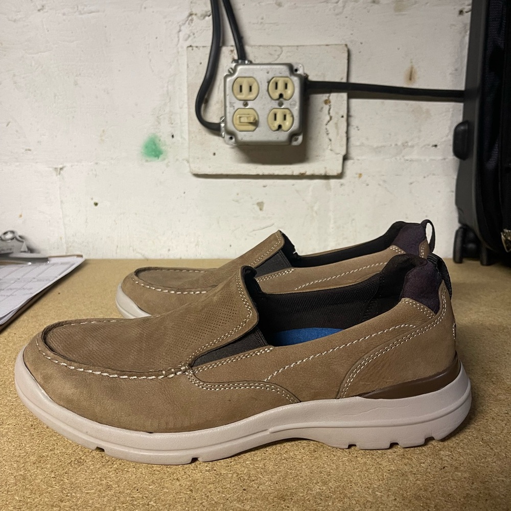 Rockport Tan and Brown Loafers Slip-On Comfort